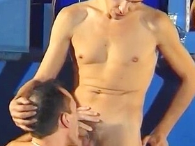 Vest-wearing Hunk Deepthroating This Guys Massive M