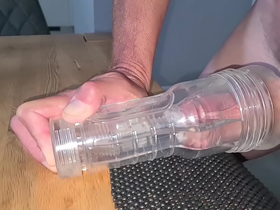 Filling my fleshlight with my hot cum (sorry for moaning;-)