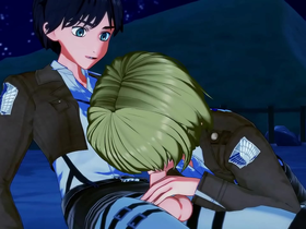 Armin arlert and eren yeager take turns sucking cock before doing anal - on titan hentai